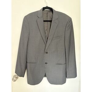Joseph Abboud Mens Sport coat Suit jacket Gray Pinstripe Size 41R 100% Wool